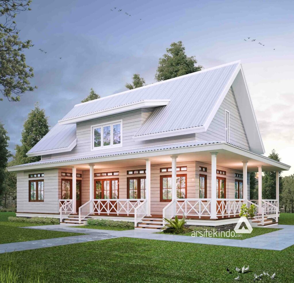 desain rumah villa
